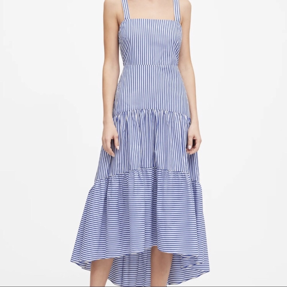 Banana Republic Tiered Stripe Dress Size 0 Petite